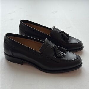 Johnston & Murphy Cellini Leather Tasseled Dress Shoes- Black- Size 8.5 Wide